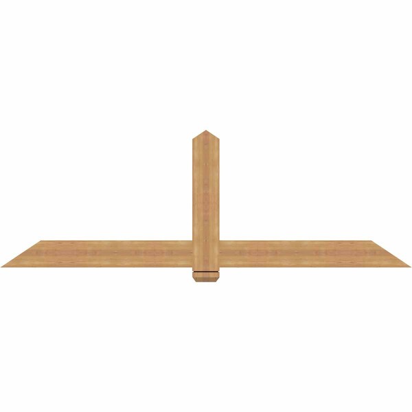 Ekena Millwork Eugene Smooth Timber Gable Bracket, Western Red Cedar, 84"W x 28"H x 1 1/2"D x 5 1/2"F, 8/12 Pitch GBW084X28X0206EUG00SWR - main